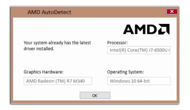 كارت الشاشة AMD معرف بالفعل
