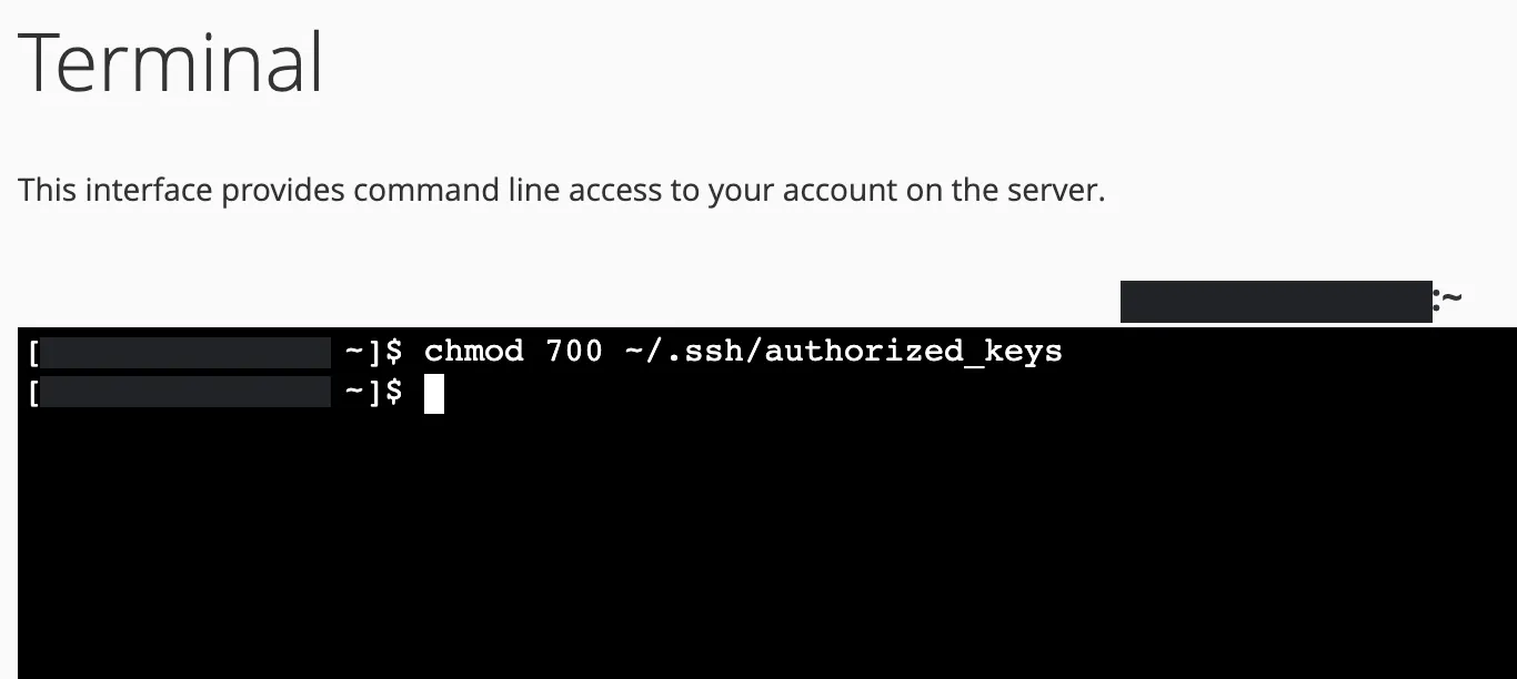 change permission of ssh authorized keys