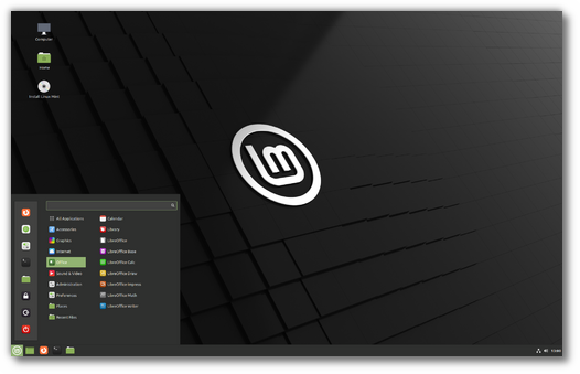 Linux Mint Cinnamon desktop environment UI