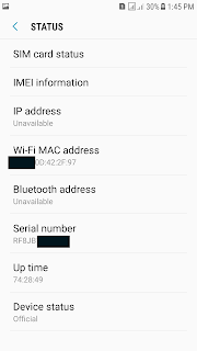 معرفة الماك mac address من اعدادات الجهاز وتحديداً معلومات الجهاز about device in settings