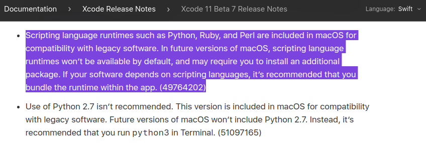 أبل تقرر عدم إضافة ملفات تشغيل الـ scripting languages بشكل افتراضى