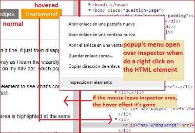 Show Hover in Chrome Dev Tools