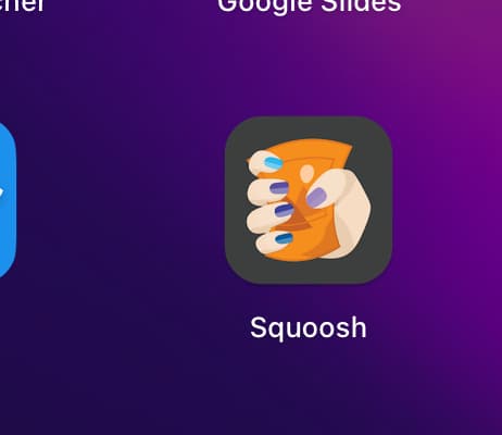 Squoosh app installed locally to work completely offline