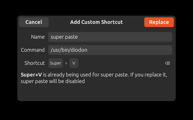 add super v shortcut