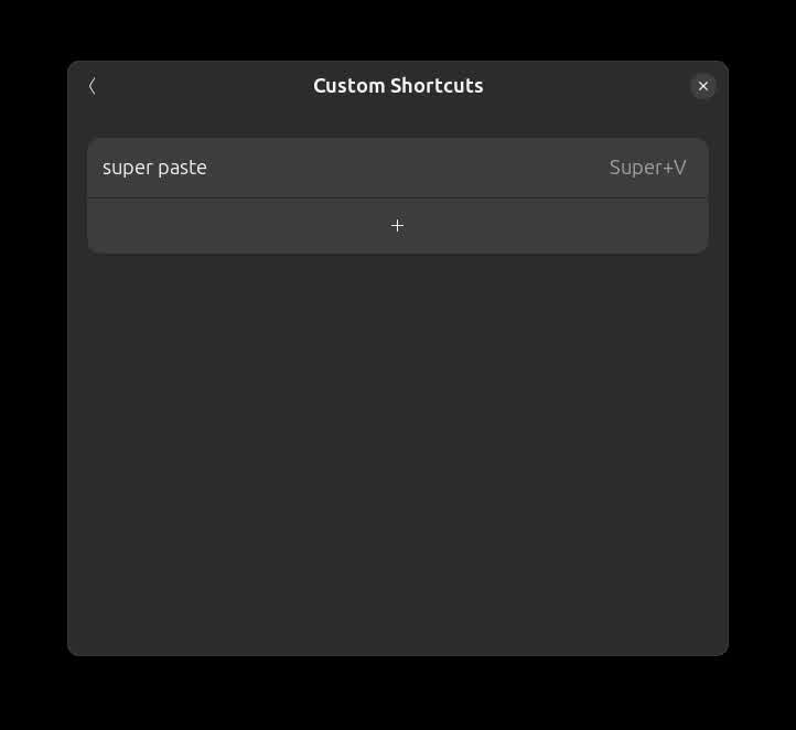 show all custom shortcuts