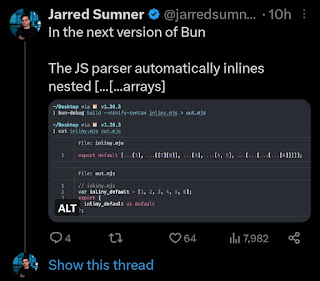 Jarred Sumnar tweets about next Bun version release
